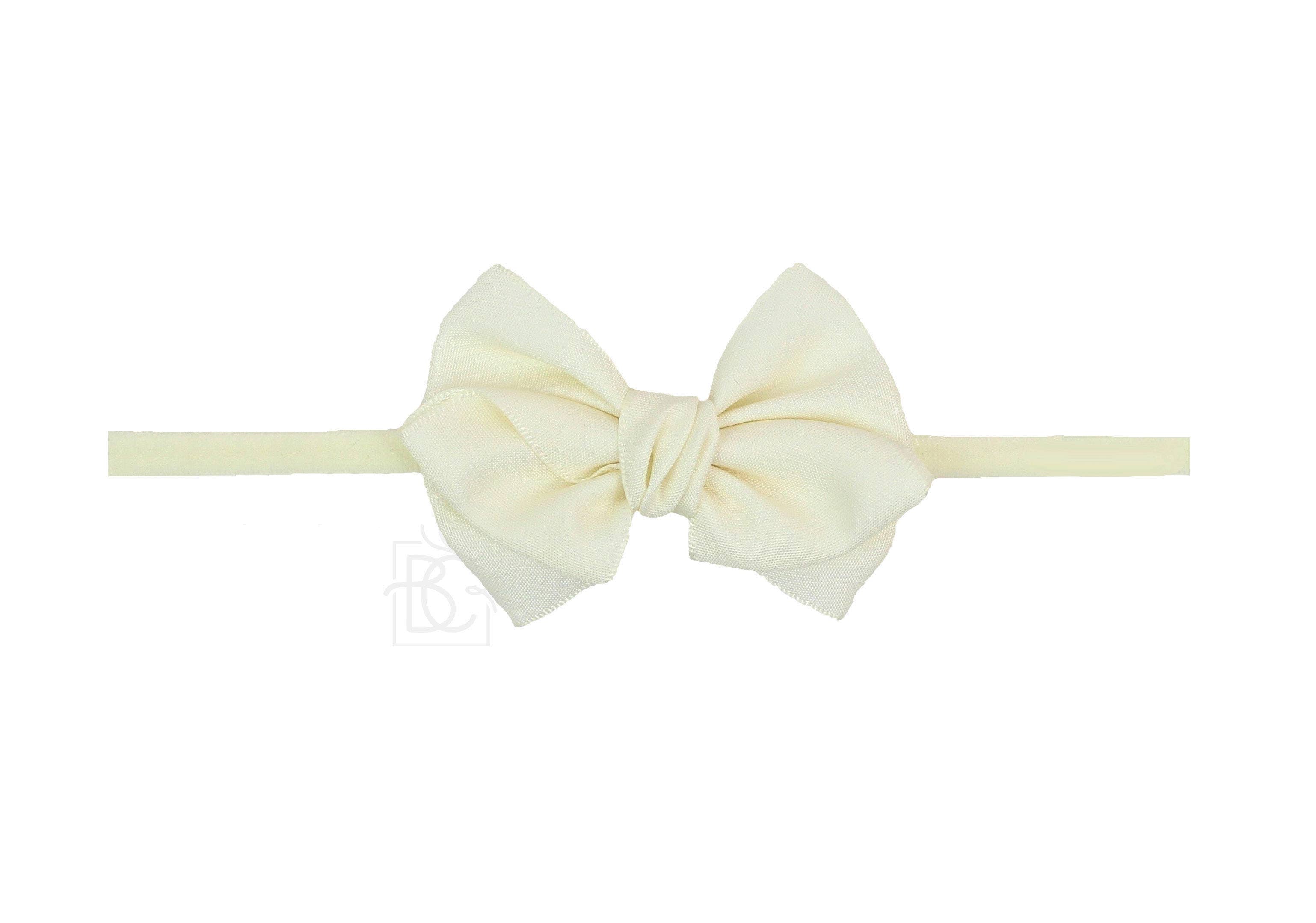 BEAUTIFUL CREATIONS: 1/4" PANTYHOSE HEADBAND W/ MINI EURO BOW