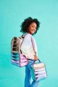 ISCREAM: ICY COLOR BLOCK PUFFER BACKPACK