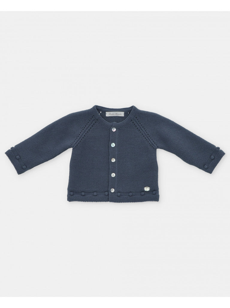MARTIN ARANDA: FRENCH BLUE UNISEX CARDIGAN