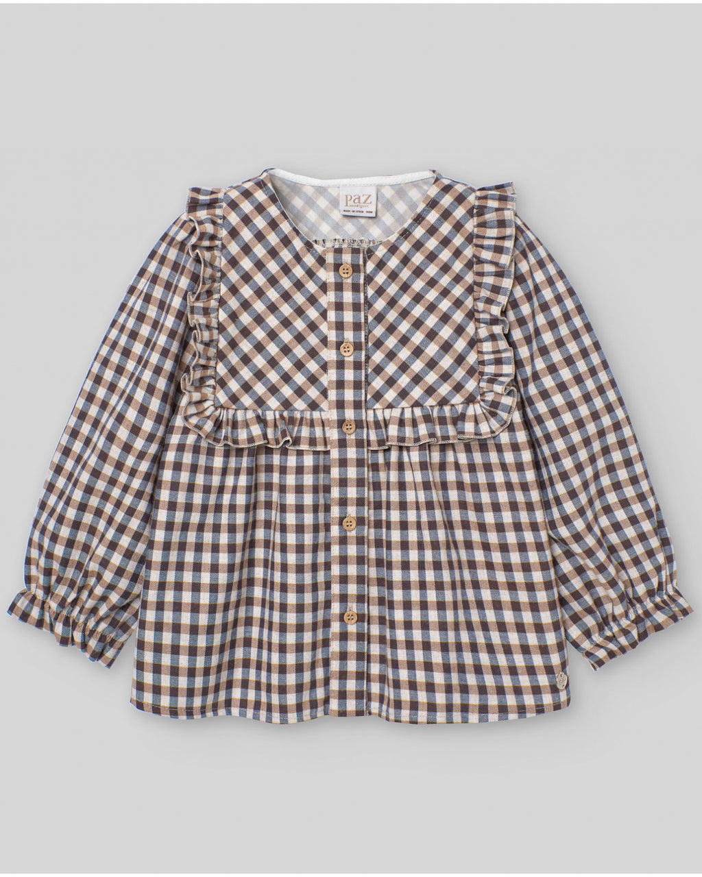 PAZ RODRIGUEZ: “CERVATILLO” Girls Two Piece Blouse with Corduroy Skirt