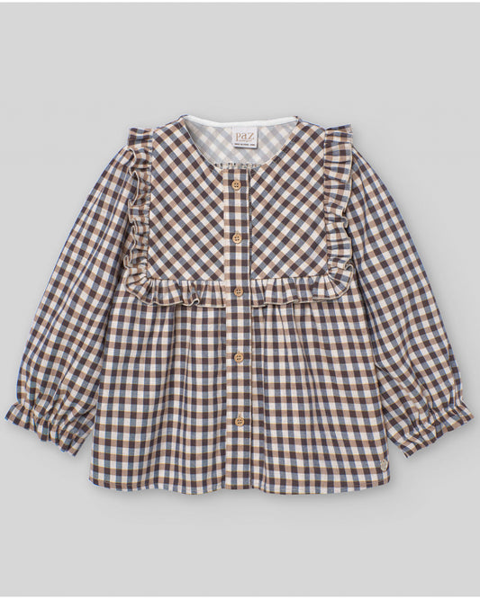 PAZ RODRIGUEZ: “CERVATILLO” Girls Two Piece Blouse with Corduroy Skirt