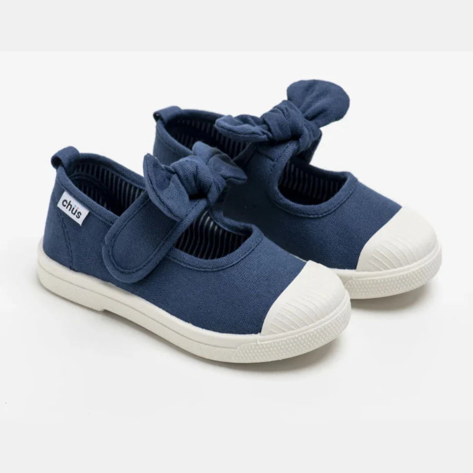 CHUS : Girls Sneakers with Bow Navy