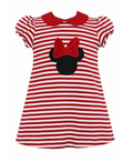 Claire & Charlie : Minnie - Red Knit Girls A-line dress