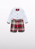 ABEL&LULA: BABY BOY PLAID BERMUDA SHORTS SET