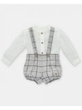 MARTIN ARANDA: PLAID SHORT AND STRAP SET