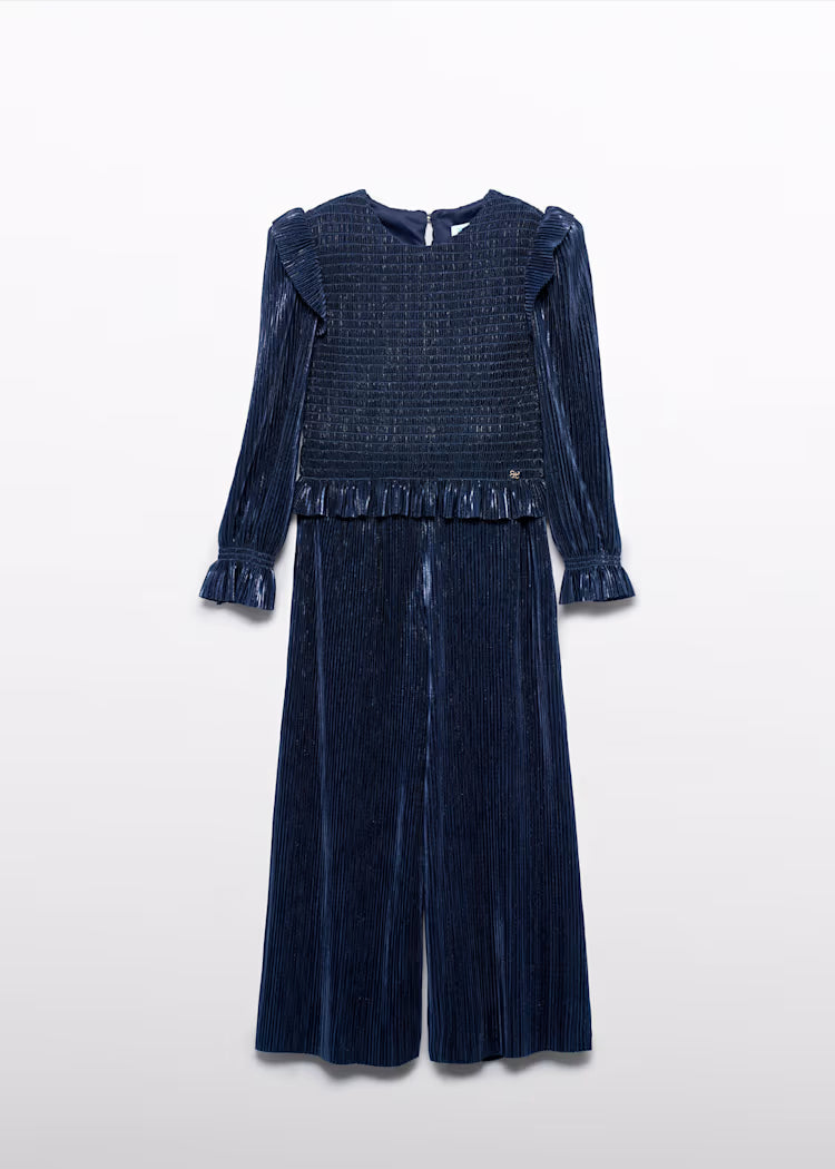 ABEL&LULA: GIRL'S SPARKLY PLEATED KNIT PANTS SET