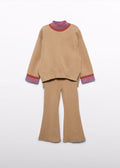 ABEL&LULA: GIRL'S RIBBED KNIT TROUSER SET