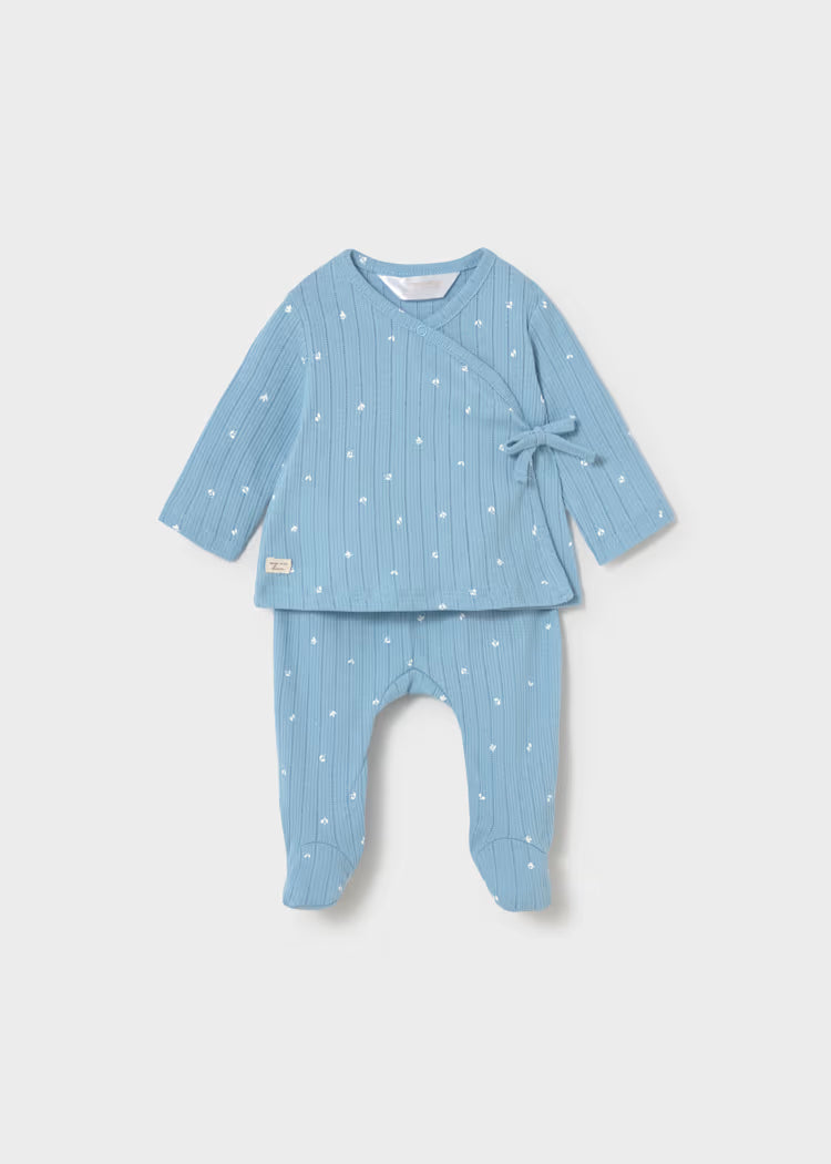 Mayoral: Newborn leggings and t-shirt set with bow
