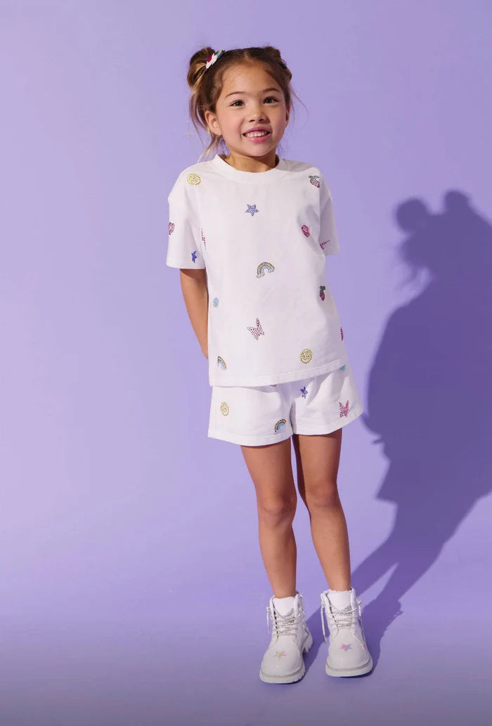 Lola and The Boys: Crystal Doodle Short Set (Crystal-Doodle-Short-Set)