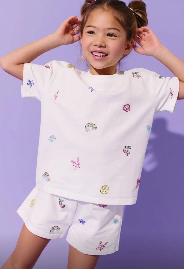 Lola and The Boys: Crystal Doodle Short Set (Crystal-Doodle-Short-Set)