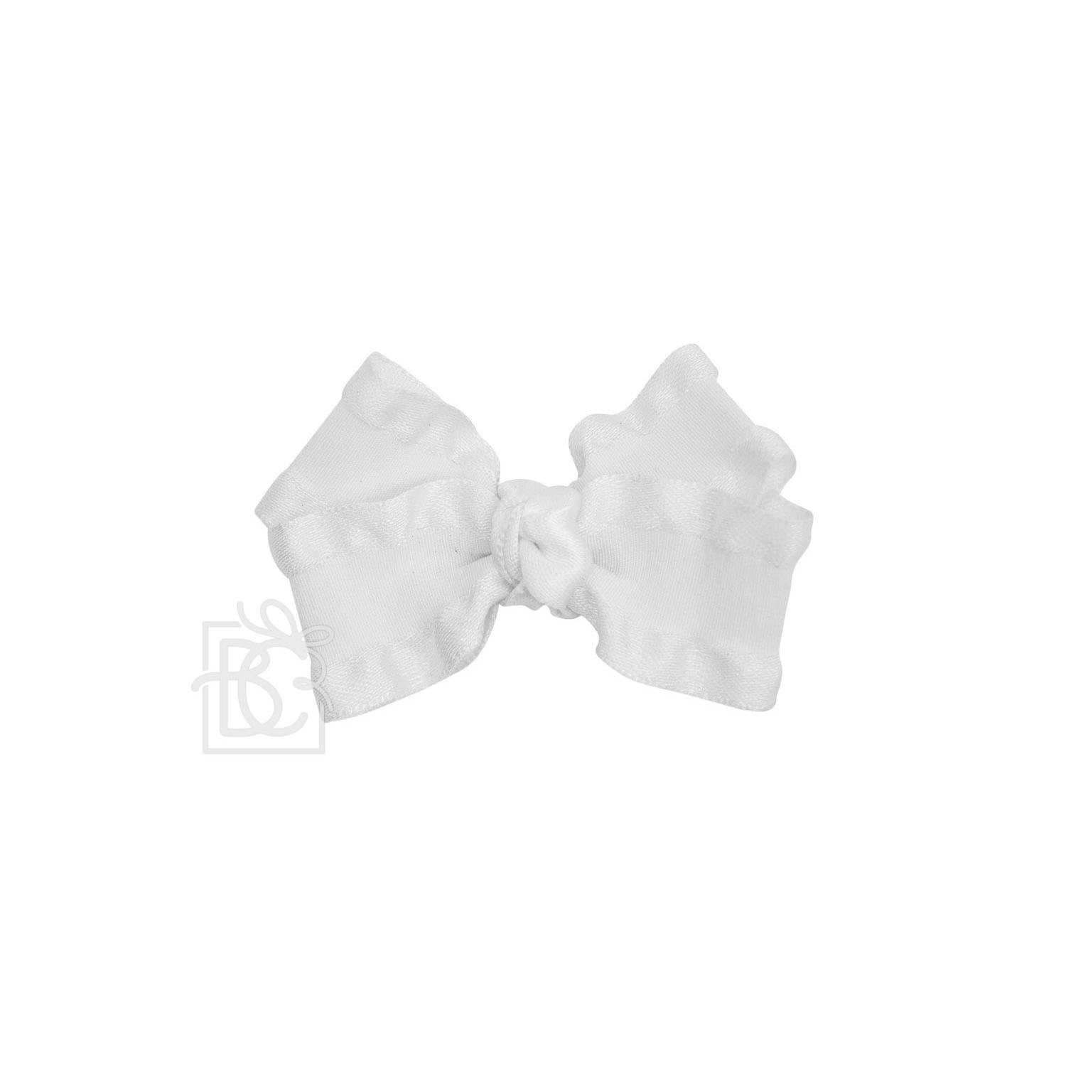 BEAUTIFUL CREATIONS: DOUBLE RUFFLE BOW ON CLIP