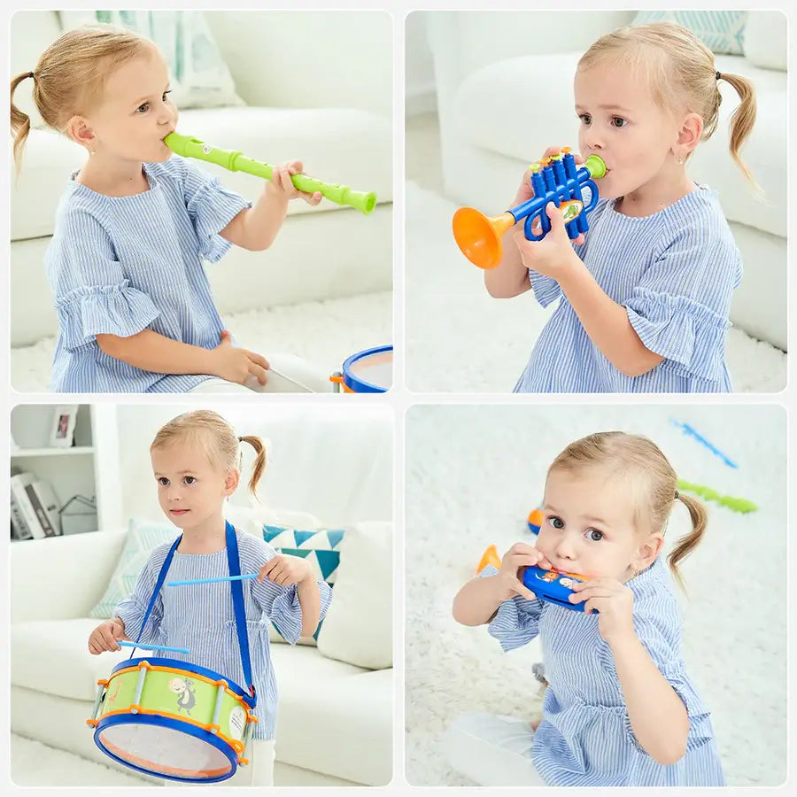 Musical Instrument Toy Set with Storage Case for Toddlers