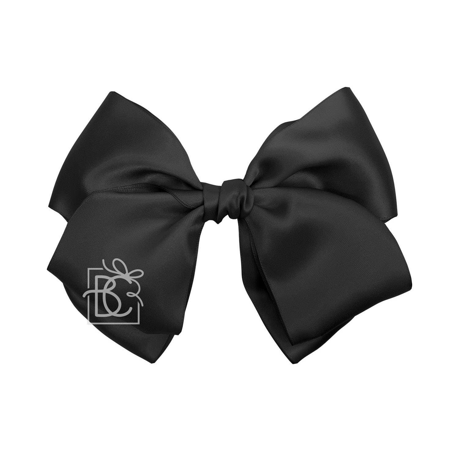 BEAUTIFUL CREATIONS: SATIN EUROPEAN BOW W/RUFFLED KNOT ON CLIP