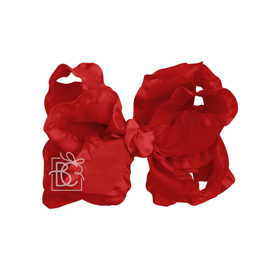 BEAUTIFUL CREATIONS: DOUBLE RUFFLE BOW ON CLIP