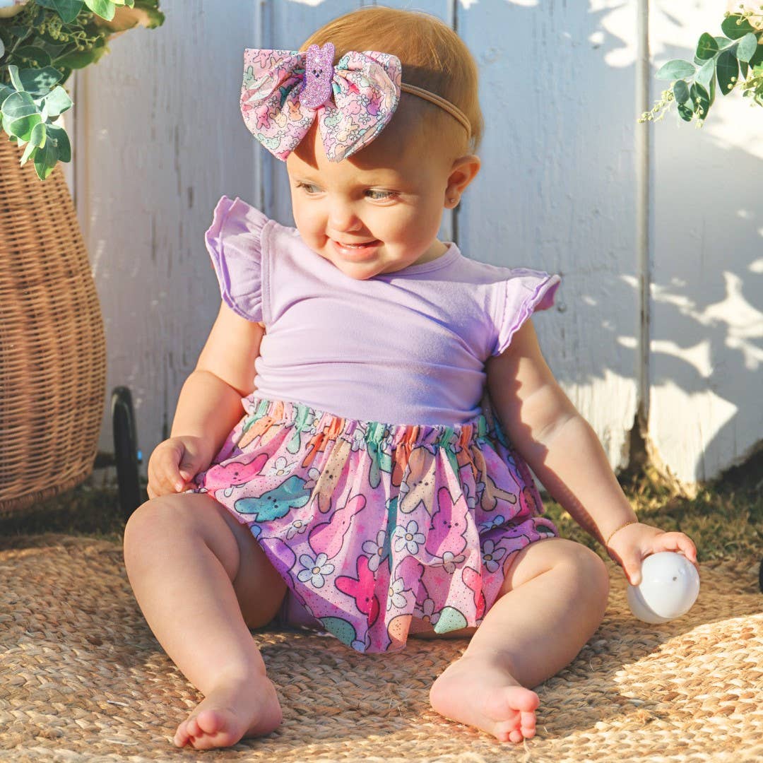 Sweet Wink: Easter Peeps Tulle Bow Baby Headband - Baby - Easter Basket