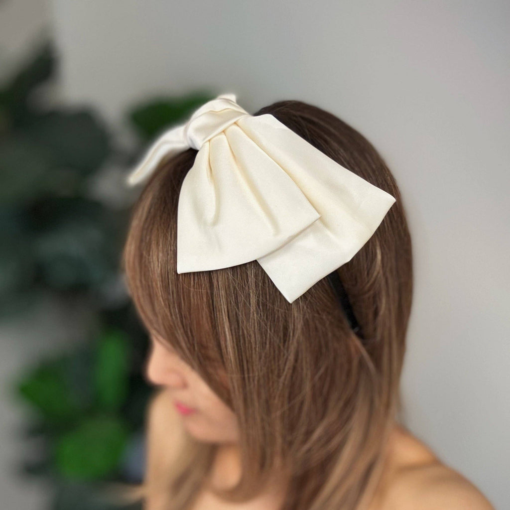 ELLISON+YOUNG: Satin Bow Crown Headband