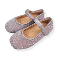 DOE A DEAR: PINK CLEAR STONE FLAT SHOES