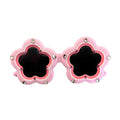 Bari Lynn : Crystalized flower shape sunglasses pink