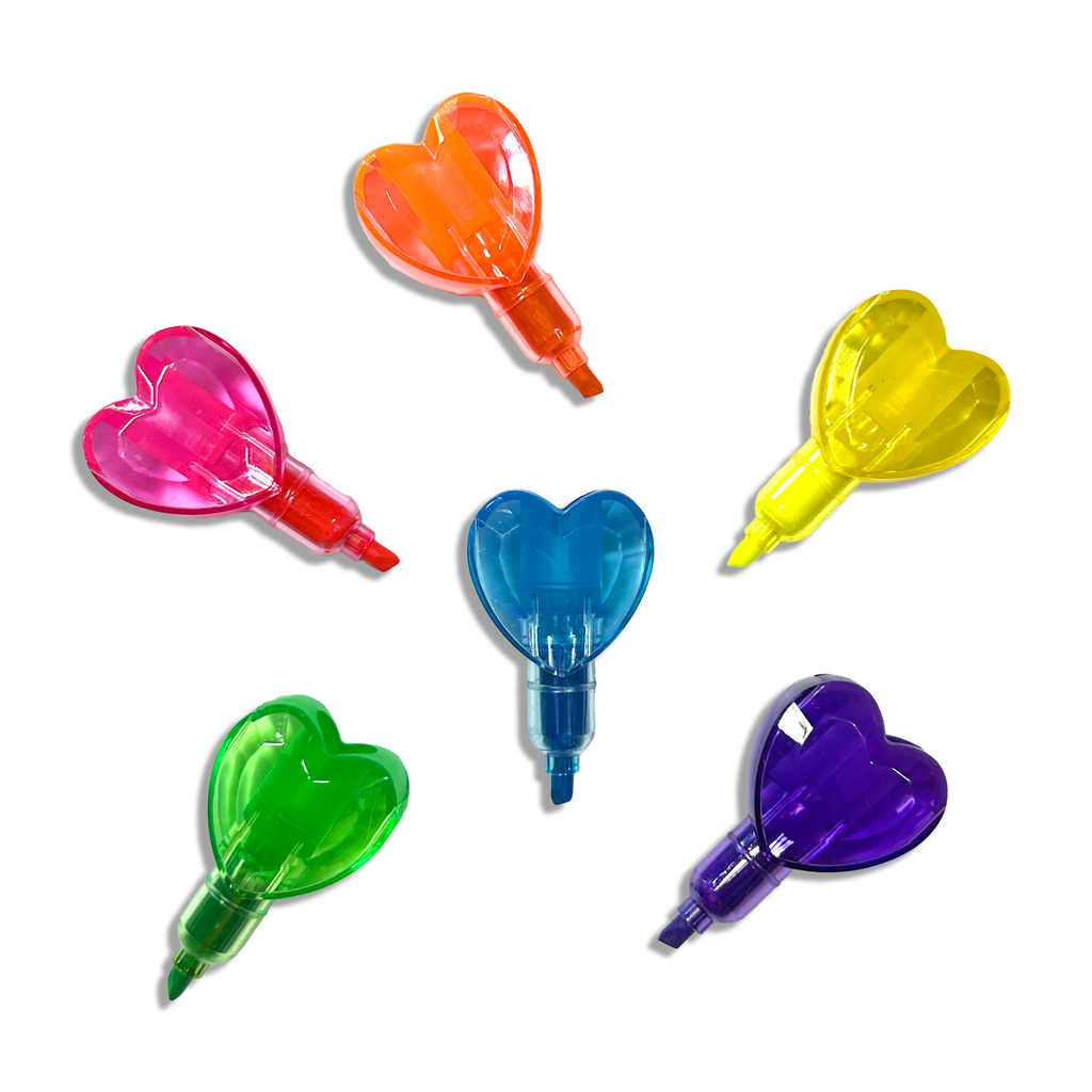 Heart Stacks: Stacking Highlighters (Display of 16 Sticks)