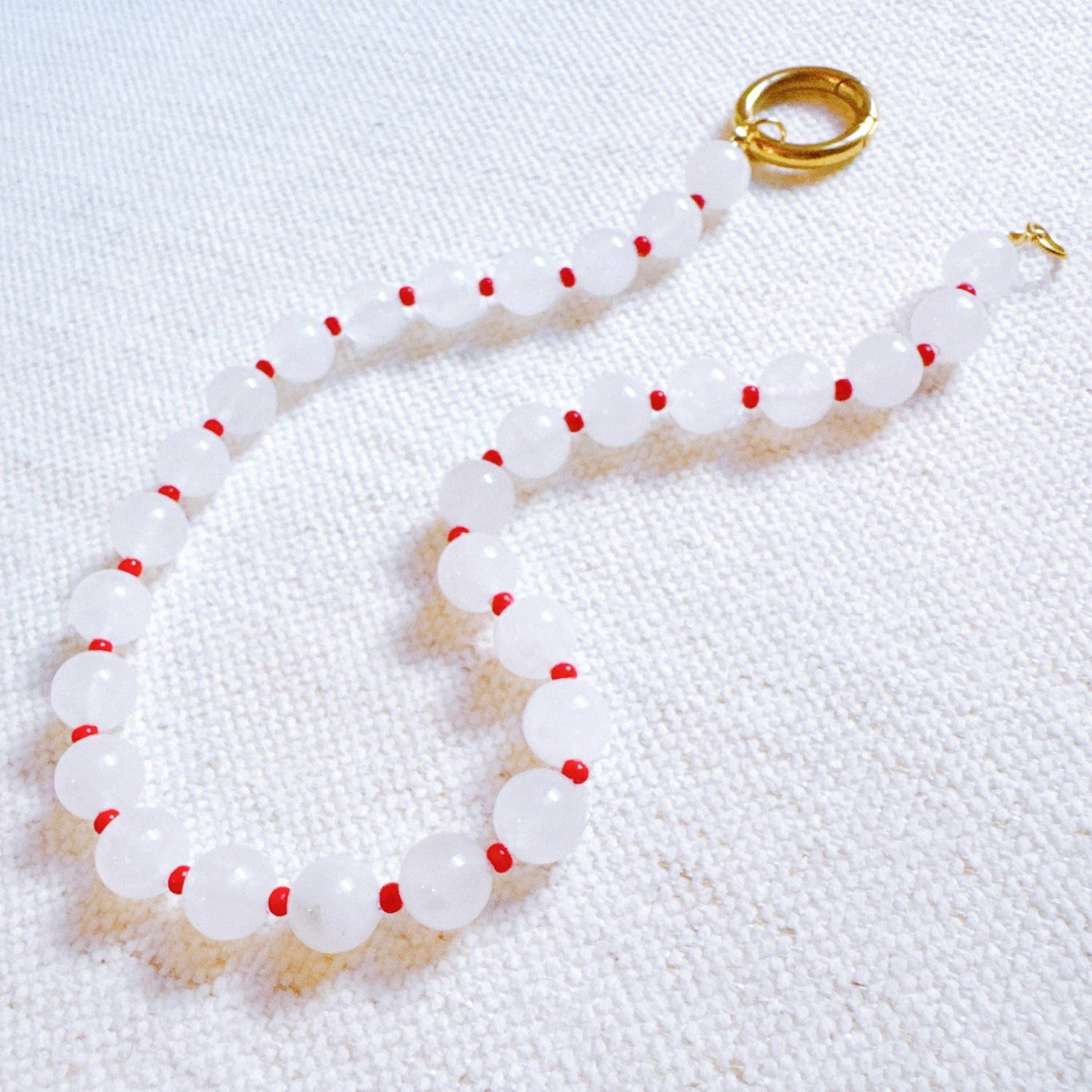 Ellison & Young : Moon Mink Stone Bead Necklace