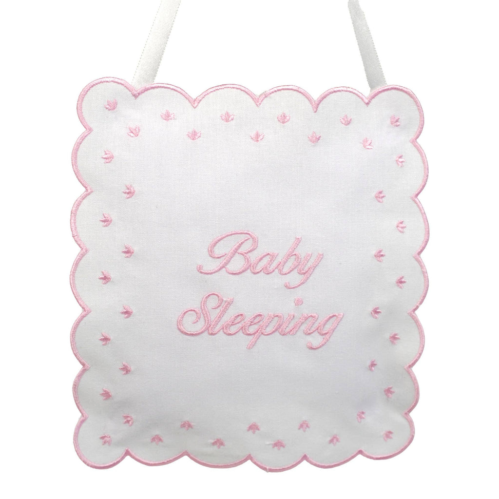 Linen Baby Sleeping Sign Pillow