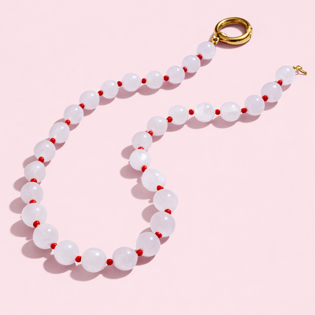 Ellison & Young : Moon Mink Stone Bead Necklace