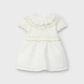 Beige White Knit Dress