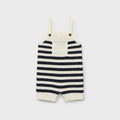 Dr Kid: Navy Blue Striped Knit Romper
