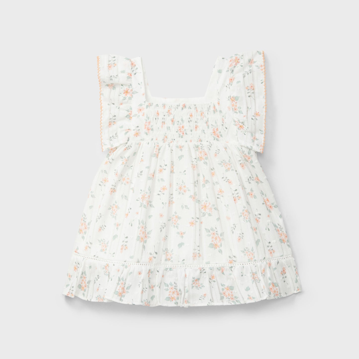 Orange Floral Dress