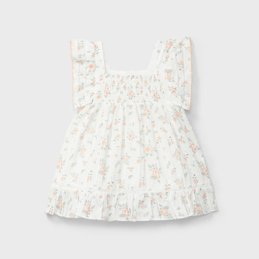Orange Floral Dress