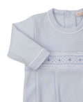 KISSY KISSY: Embroidered Lt Blue Infant Gown