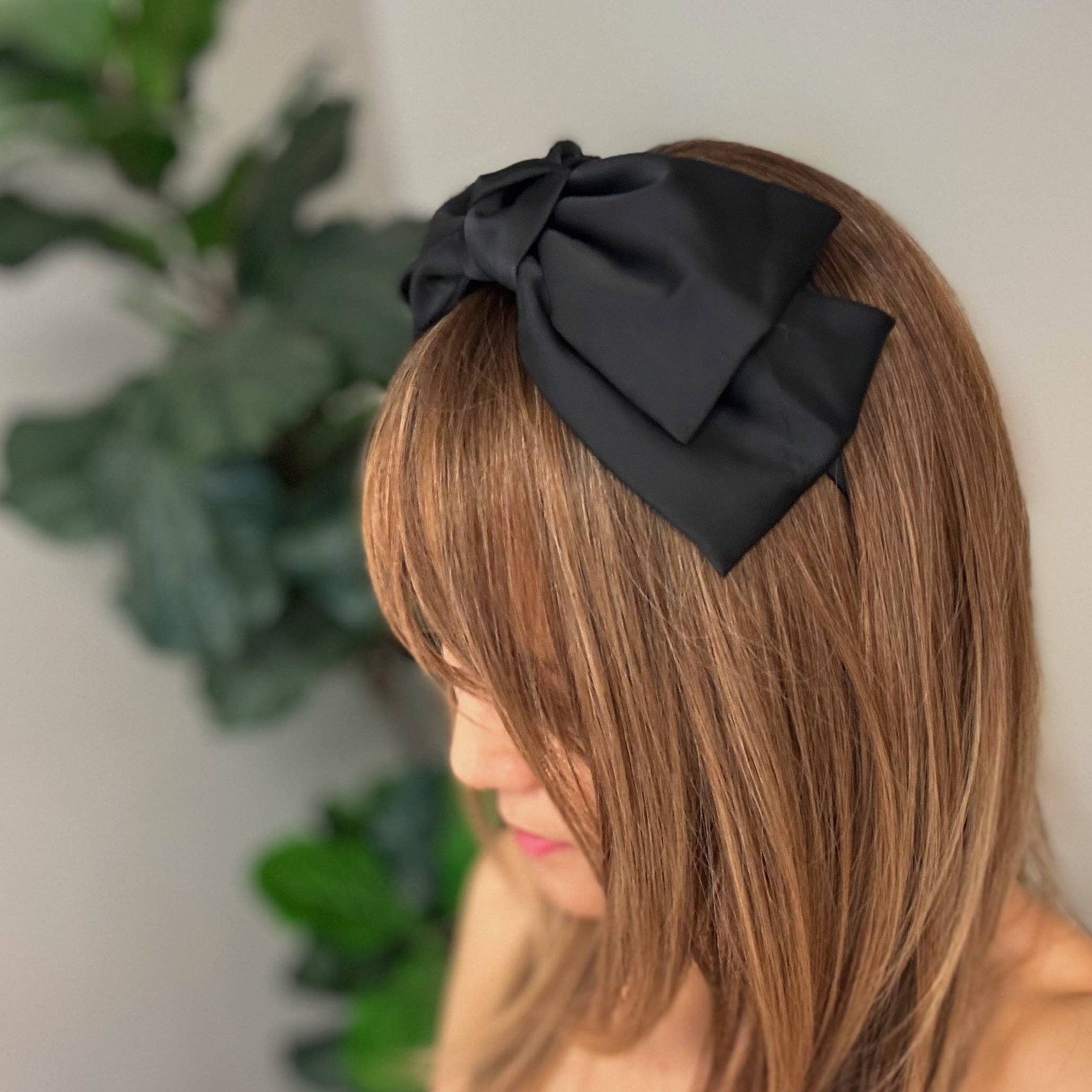ELLISON+YOUNG: Satin Bow Crown Headband