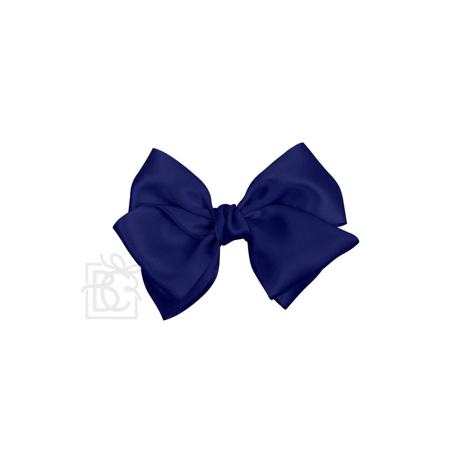 BEAUTIFUL CREATIONS: SATIN EUROPEAN BOW W/RUFFLED KNOT ON CLIP