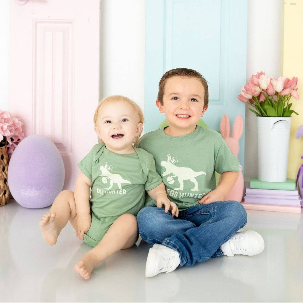 Sweet Wink: Egg Hunter Easter Short Sleeve T-Shirt -Toddler Boys Clothes
