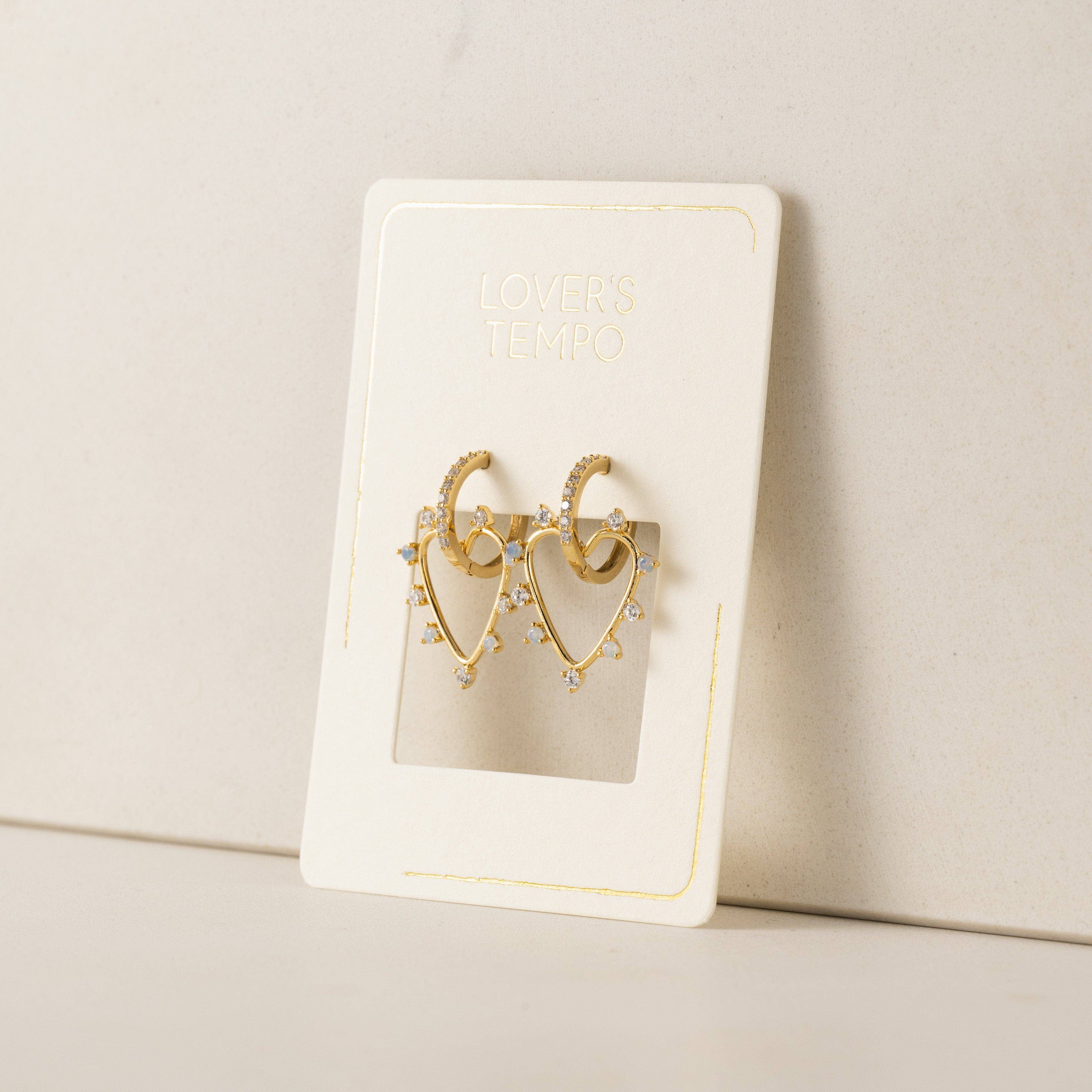 Chapel Heart Hoop Earrings