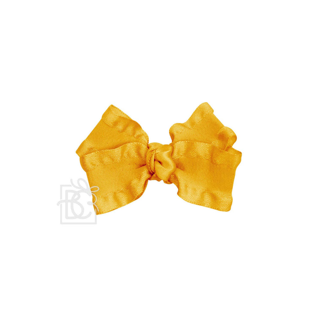 BEAUTIFUL CREATIONS: DOUBLE RUFFLE BOW ON CLIP