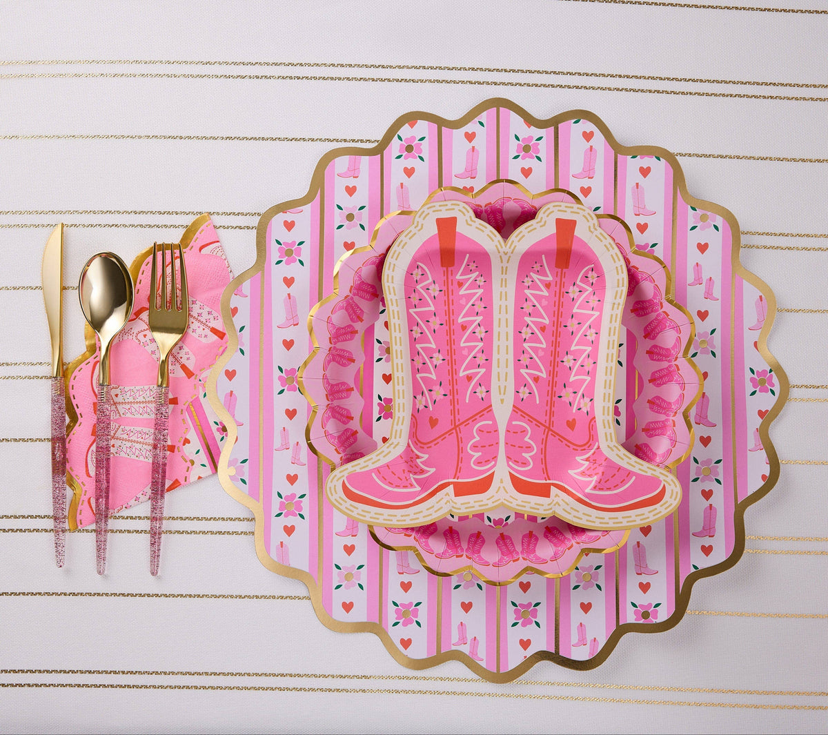 Packed Party : Cowboy Boot Dessert Plates (10 count)