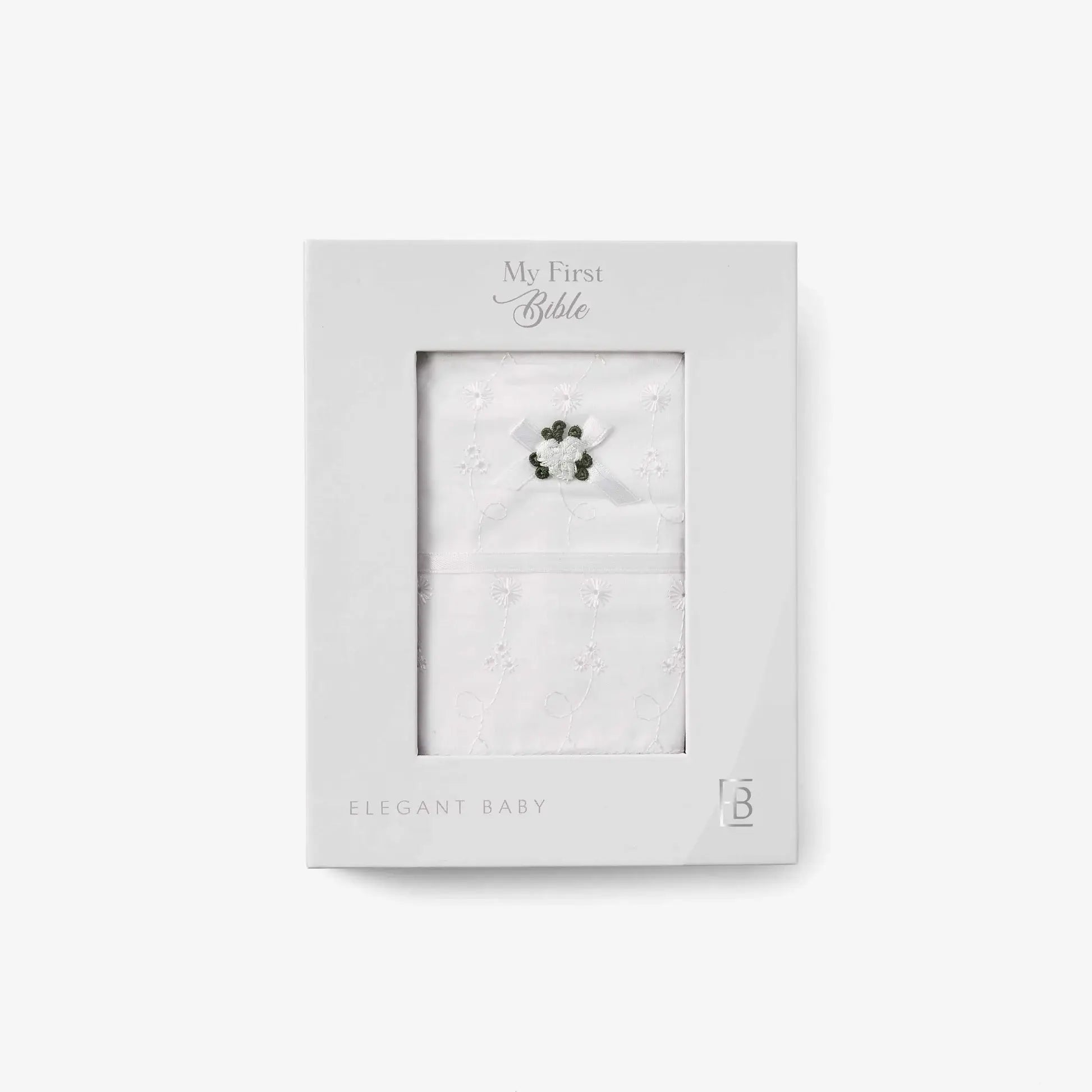 Baby Threads: Bible with Eyelet Cover-Boxed