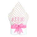 3 Martha’s: Large Childs Pink Mini Cherries Hooded Towel