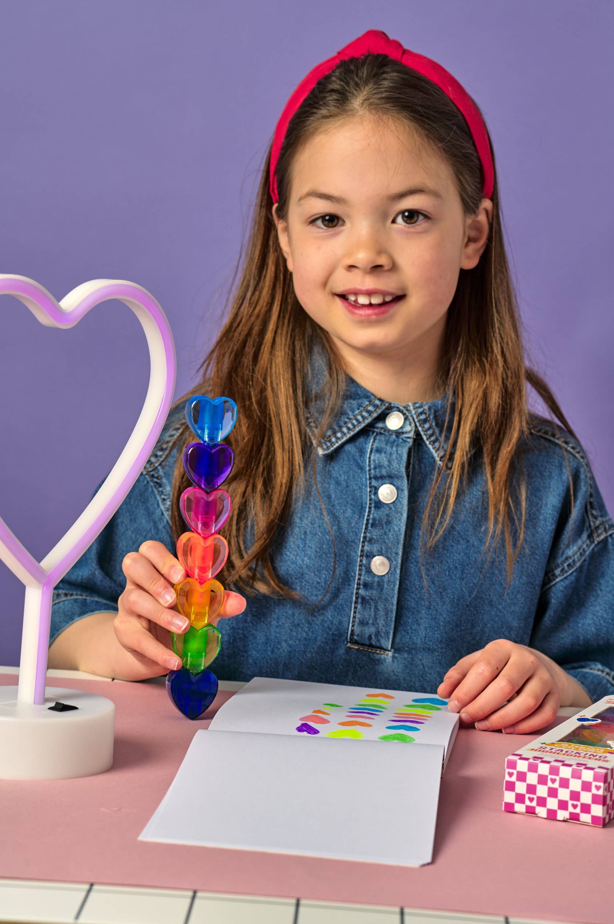 Heart Stacks: Stacking Highlighters (Display of 16 Sticks)