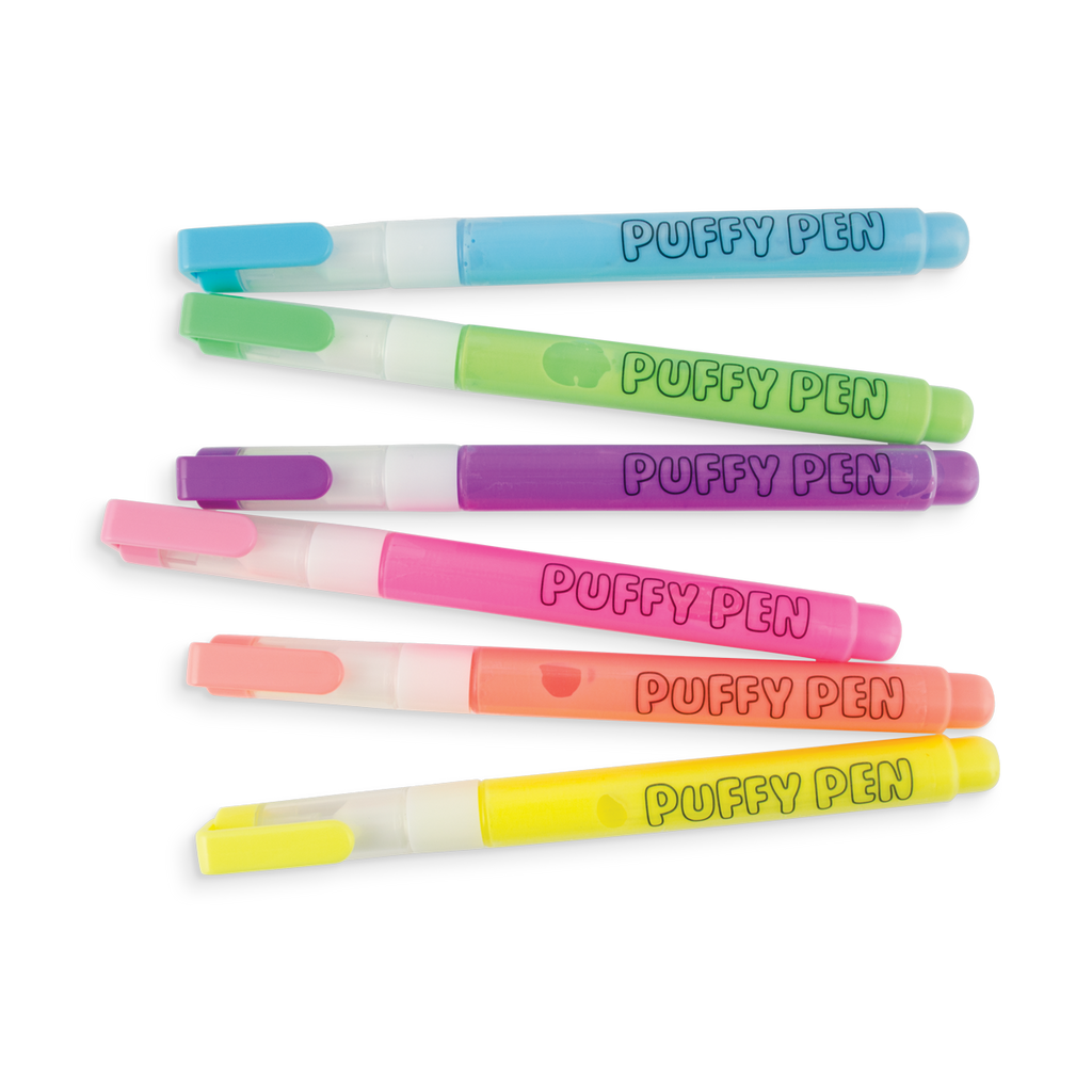 Magic Puffy Neon Pens - Set of 6