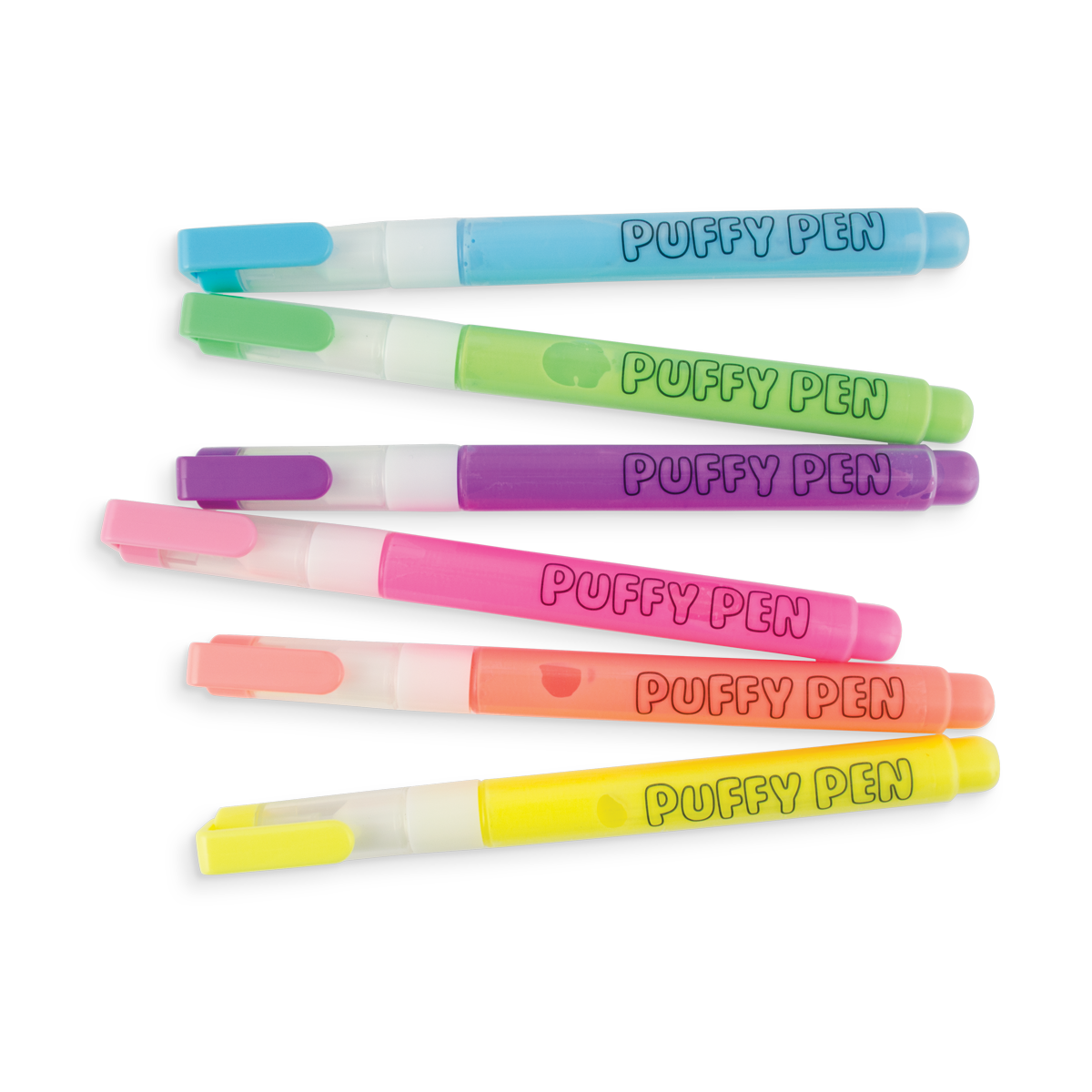 Magic Puffy Neon Pens - Set of 6
