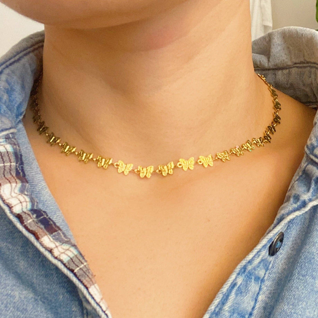 ELLISON+YOUNG: Linked Butterflies Necklace