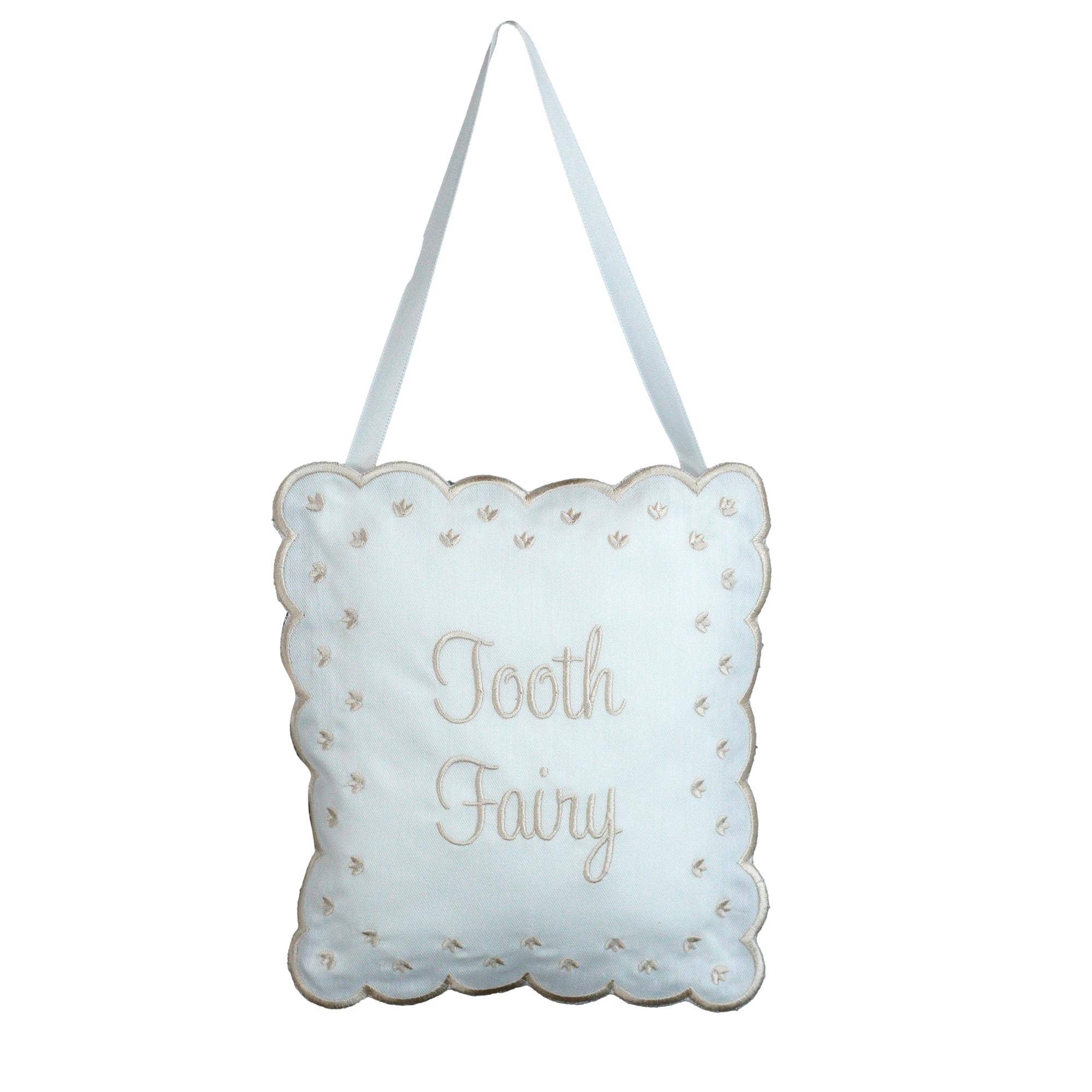 Linen Tooth Fairy Sign Pillow