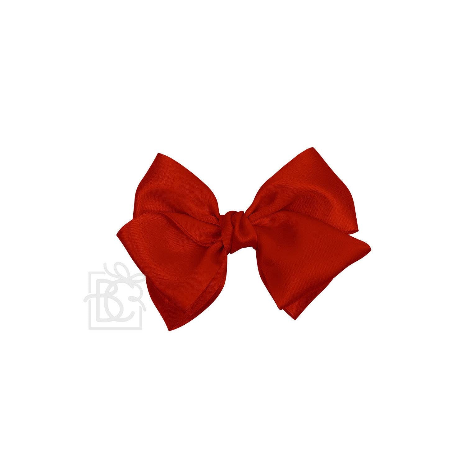 BEAUTIFUL CREATIONS: SATIN EUROPEAN BOW W/RUFFLED KNOT ON CLIP