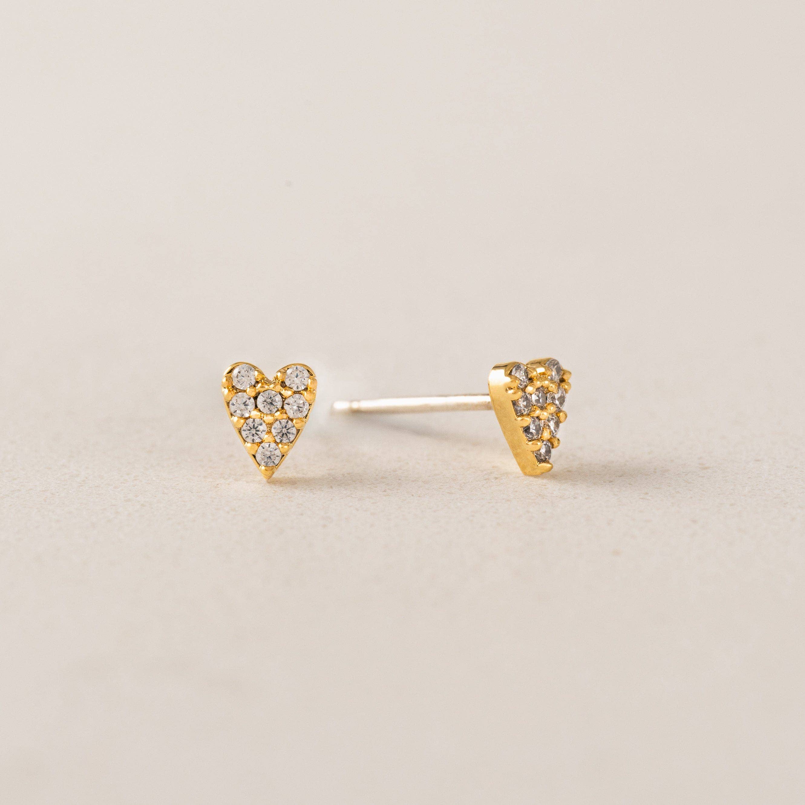 Flutter Heart Studs
