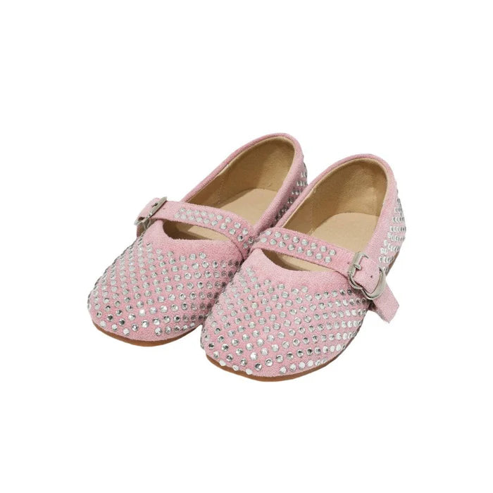 LOLA AND THE BOYS: PINK CRYSTAL BALLET FLAT