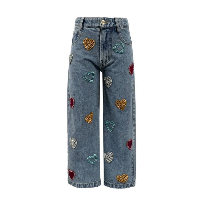 LOLA AND THE BOYS: GEMS RAINBOW HEART JEANS