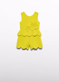 ABEL & LULA : Short Crepe Jumpsuit 3D Flower