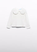 ABEL&LULA: CHIFFON T-SHIRT WITH BOW